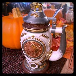 The Bradford exchange Indianhead penny beer stein